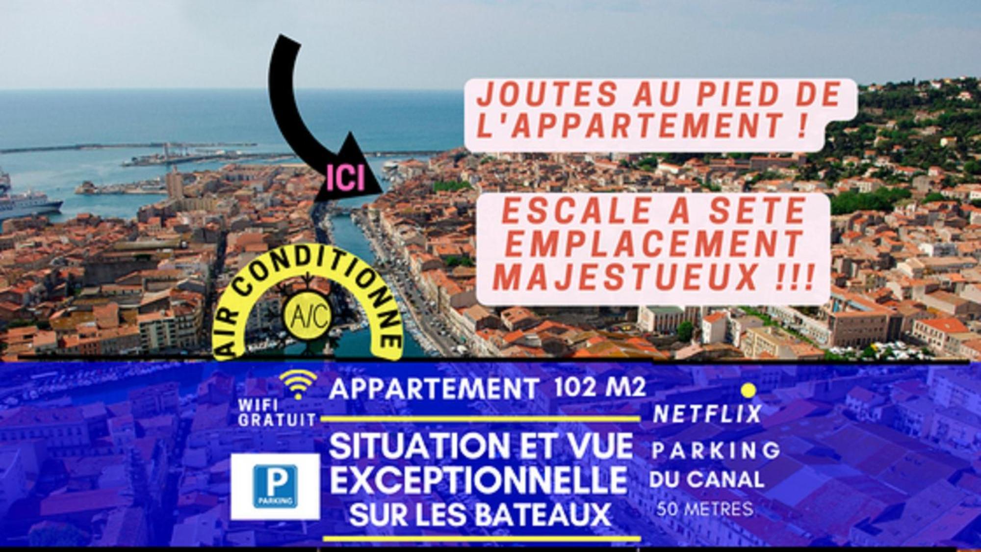 MAGNIFIQUE APPART 102 m2 ART/DÉCO AU BORD DE L'EAU Sète Exterior foto